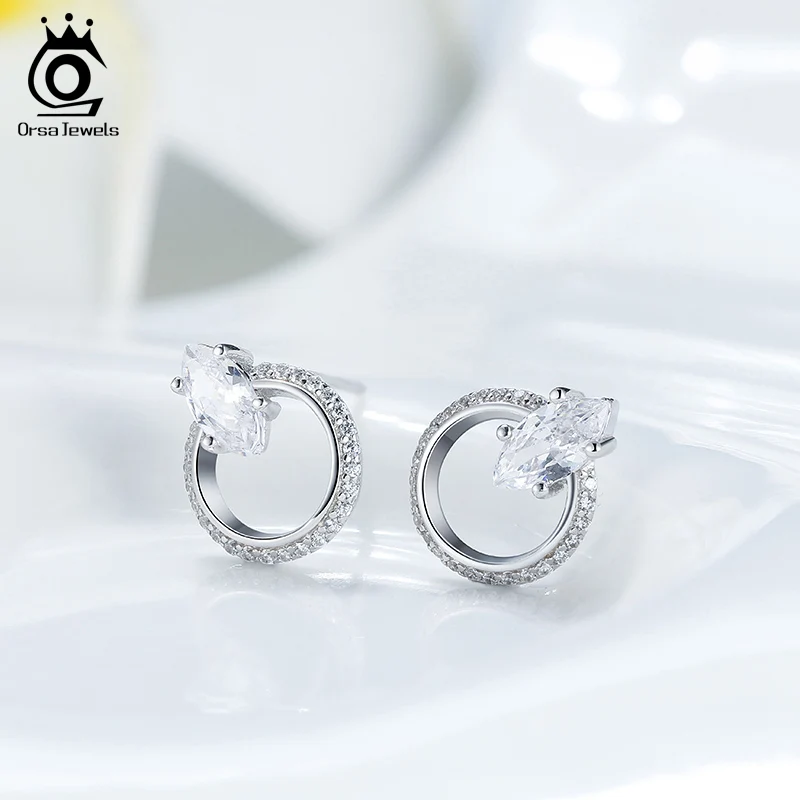 ORSA JEWELS стильный женский свадебный комплект ювелирных изделий из серебра 925 пробы