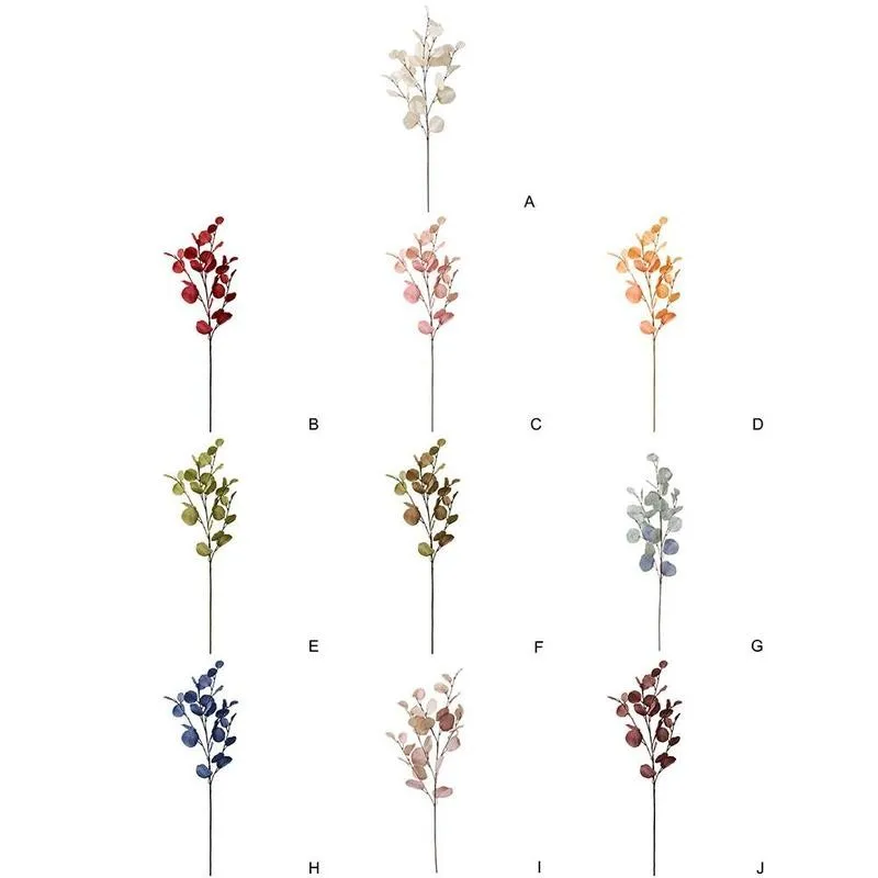 

1pcs Simulation Leaf Wedding Decoration 80cm New Leaf Artificial Flower Indoor Leaf Plant Eucalyptus Simulation L9U9