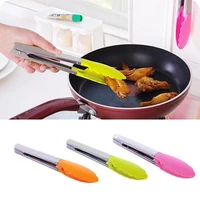 food grade cooking salad stainless steel handle serving bbq tongs utensil salad serving bbq clip kitchen gadgets and accessories