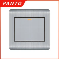 panto stainless steel plate universal socket european socket kitchen switch dimming low speed switch power socket