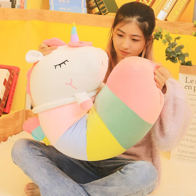 

60-120cm New Toy Cute Long Unicorn Plush Toys Stuffed Lovely Animals Dolls Soft Baby Sleepping Pillow Kids Girls Birthday Gifts