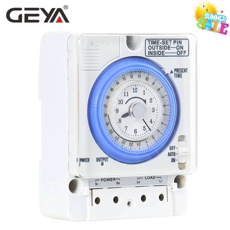 GEYA TB388 не Мощность отказ механический таймер на 24 часа с Батарея 100V 240V 15A реле