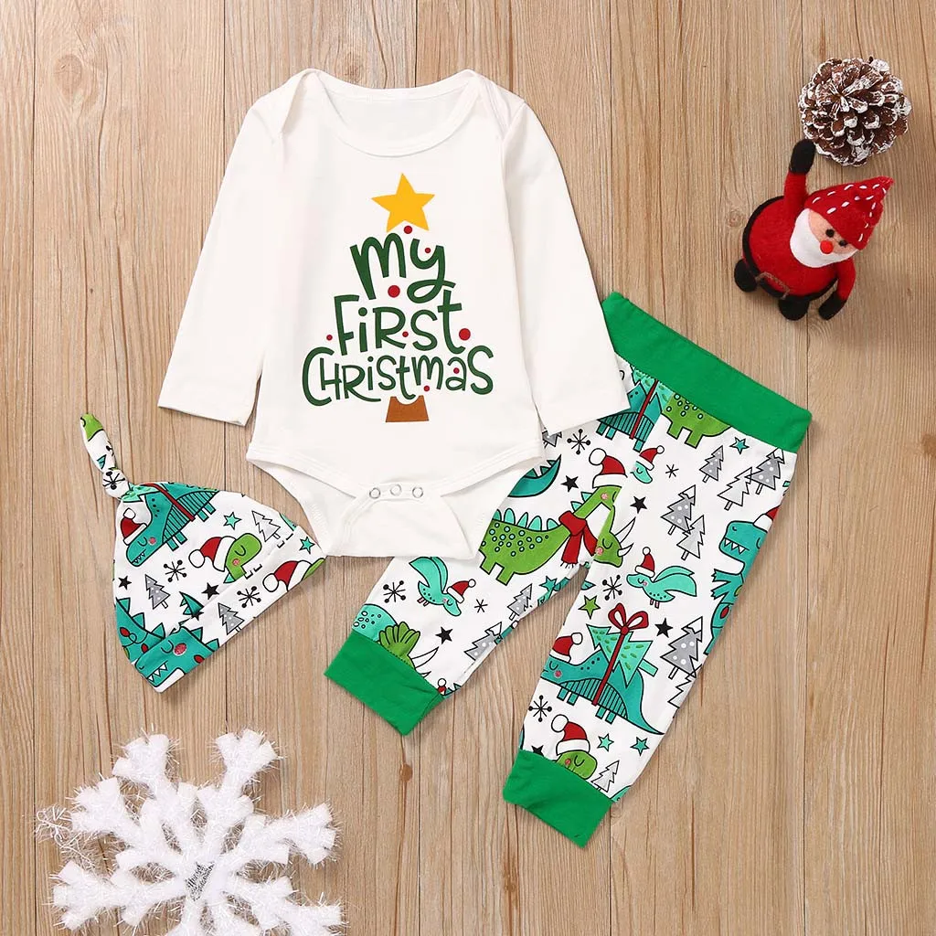 Детский костюм из трех предметов складной с длинным рукавом штаны мультяшным