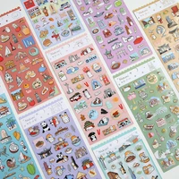 ins animals city travelling deca stickers for kid toy cup calendar diary stationery journal scrapbook hand book album supplies