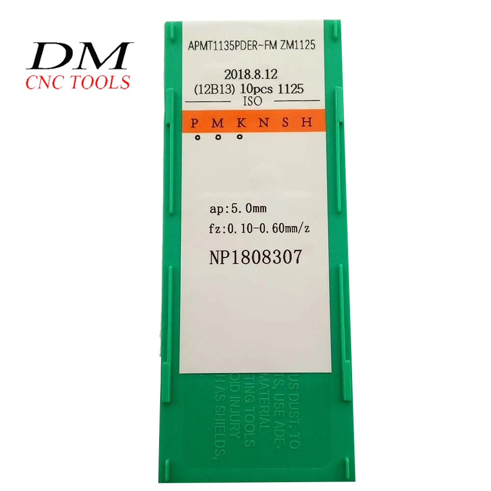 10 шт. APMT1135PDER FM ZM1125 ЧПУ Solide карбида Индексируемые фрезерные вставки для
