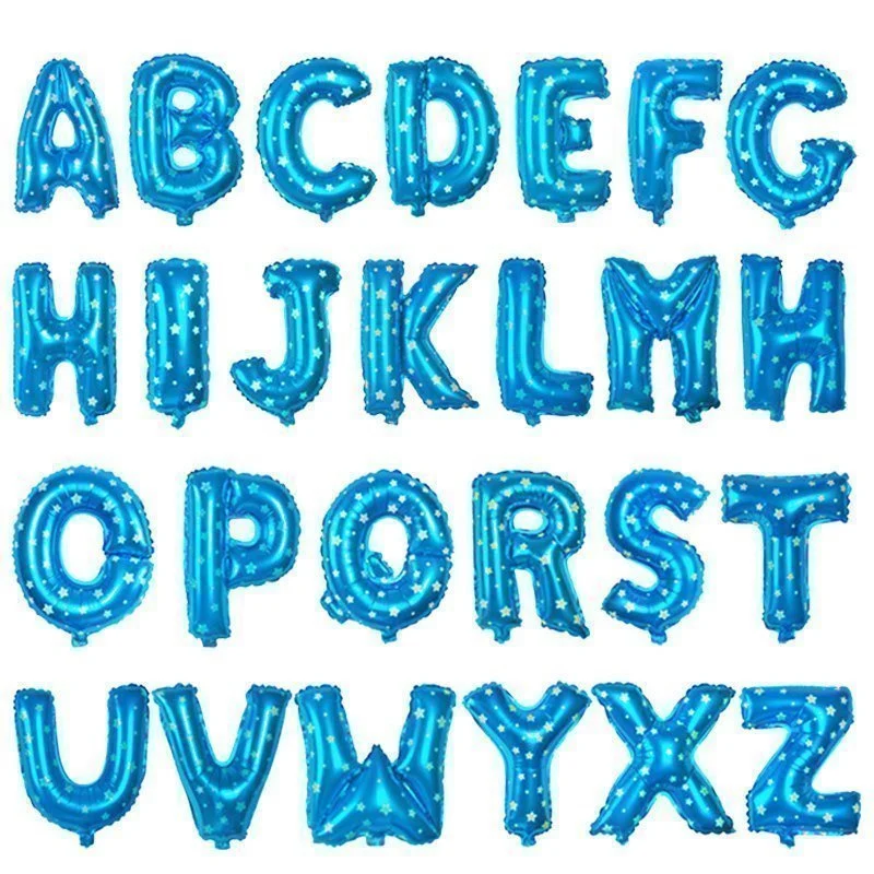 

16inch pink blue gold ABCDEFGHIJKL letter alphabet foil balloons wedding event christmas halloween festival birthday party B6-38