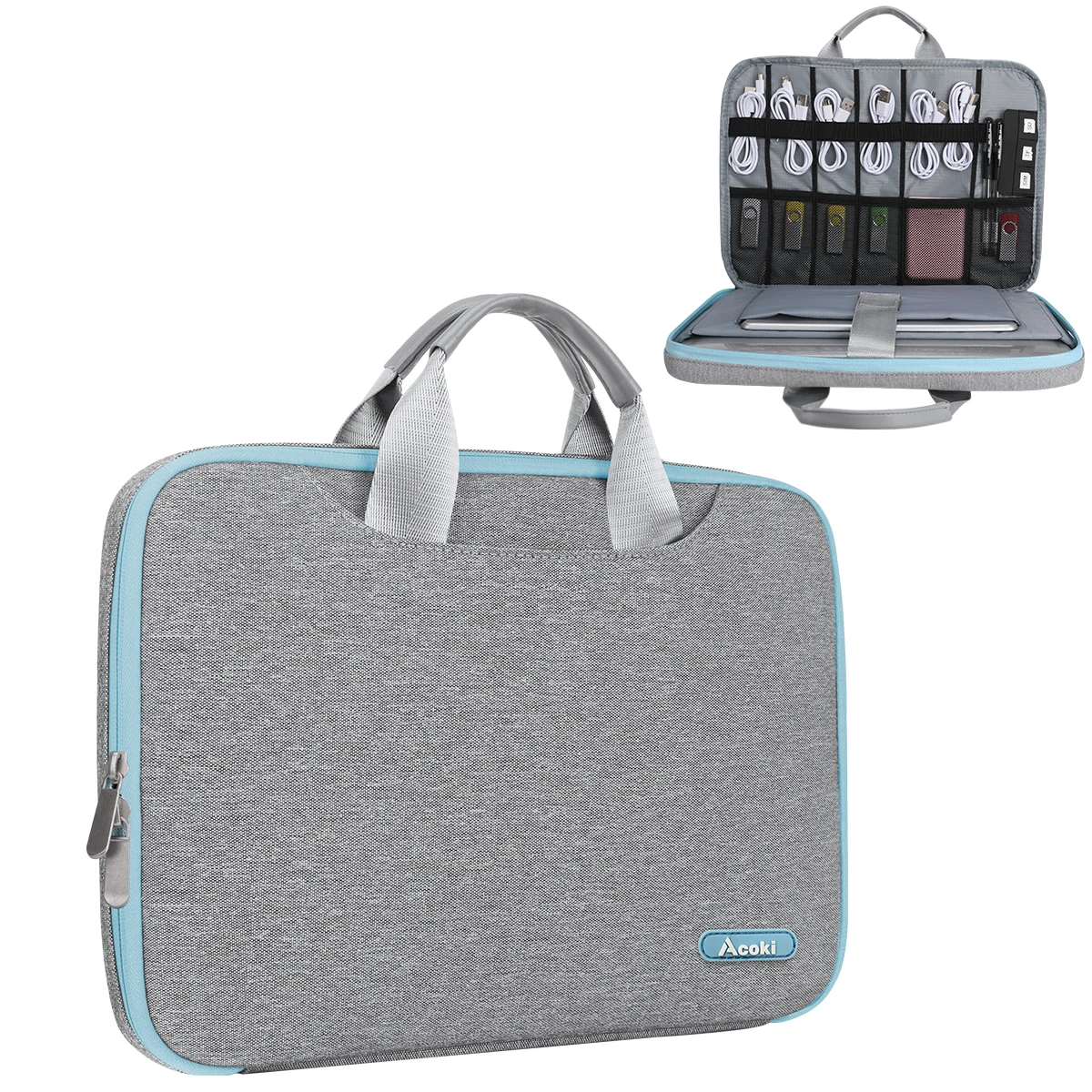

13-13.3 inch Laptop Case with Electronic Accessories Storage Bag Large Capacity for iPad Notebook,Tablet,Hard Drives,SD Cards