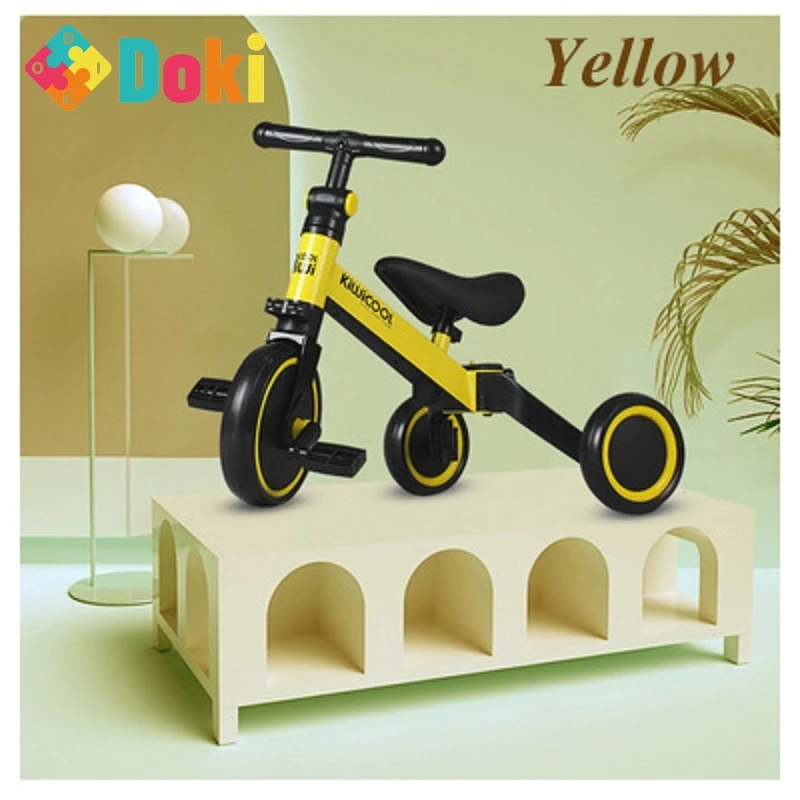 

Doki Toy Children's Tricycle 3-in-1 Children's Scooter Balance Bike 1-6 Years Ride on Car 3 Wheels Non-inflatable popular 2021