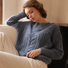 Косичка мохеровый вязаный свитер женский осенний шикарный пуловер с длинным рукавом женская зимняя одежда винтажные повседневные свитеры джемпер 2022