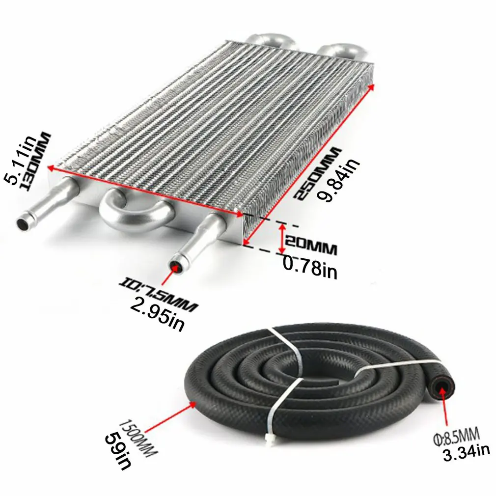 

Car Air-conditioning Pipe Oil Cooler Car Modified Accessory Aluminum Alloy Tube Belt Condenser Car Condenser Tool