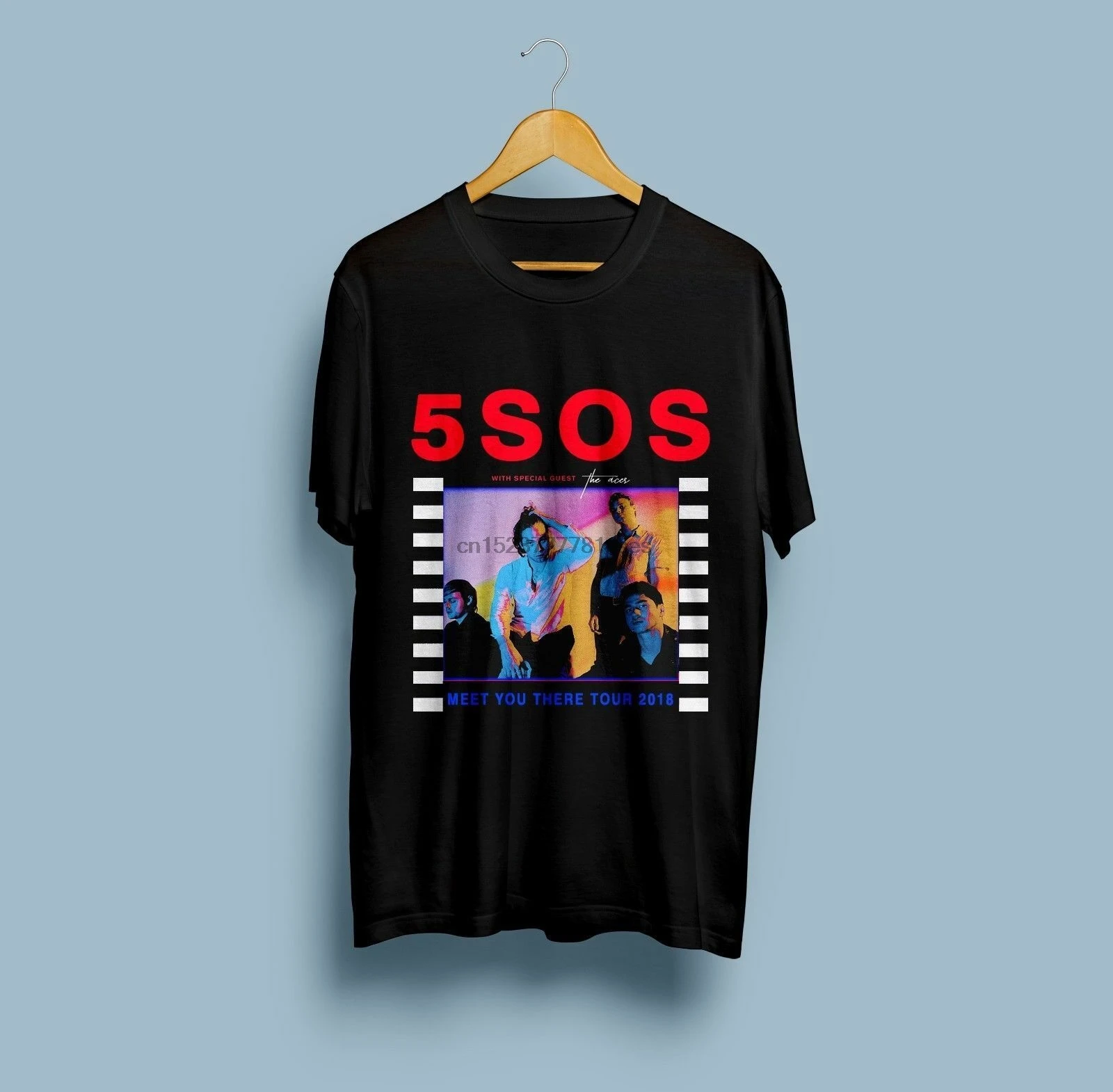 New 5 Seconds Of Summer 5SOS Meet You There 2018 T-Shirt Novelty Cool Tops Men Short Sleeve T shirt | Мужская одежда