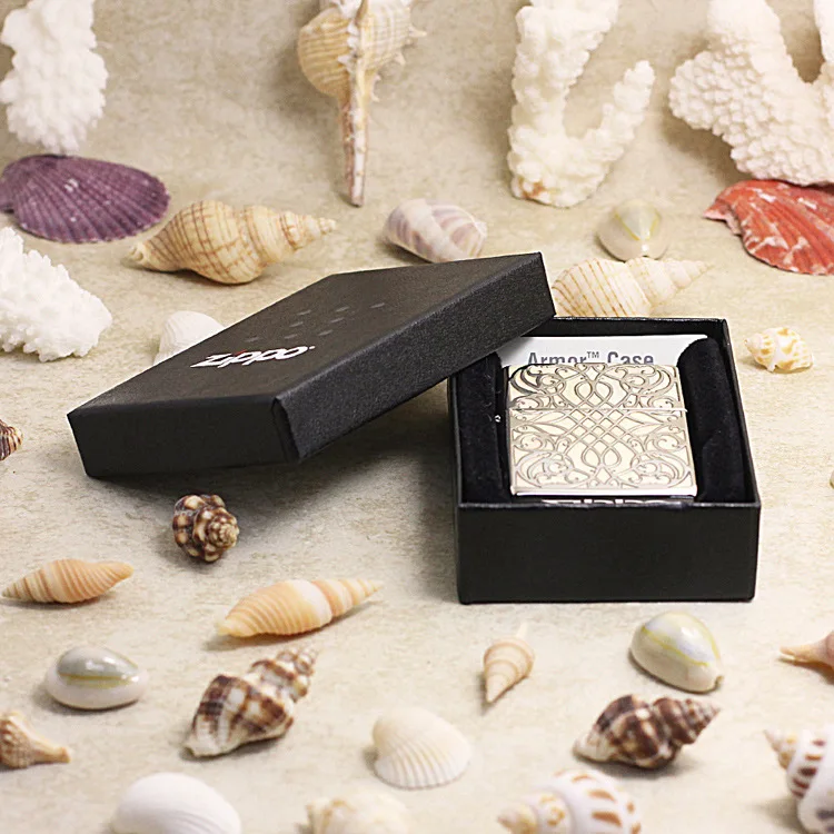 

Genuine Zippo oil lighter copper windproof Shell mosaics Arabian style cigarette Kerosene lighters With anti-counterfeiting code
