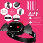 Мужской Пояс верности QIUI, с дистанционным управлением через приложение, клетка для пениса, груша, цветок, Анальная пробка, ошейник с электрошоком для маленького дьявола, интимные игрушки