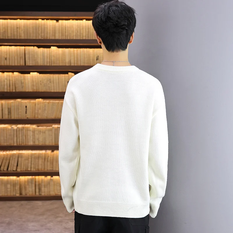 

Loose Pullover Sweater Women Long Sleeve Pattern Knit Tops Jumpers Korean Fashion New Streetwear