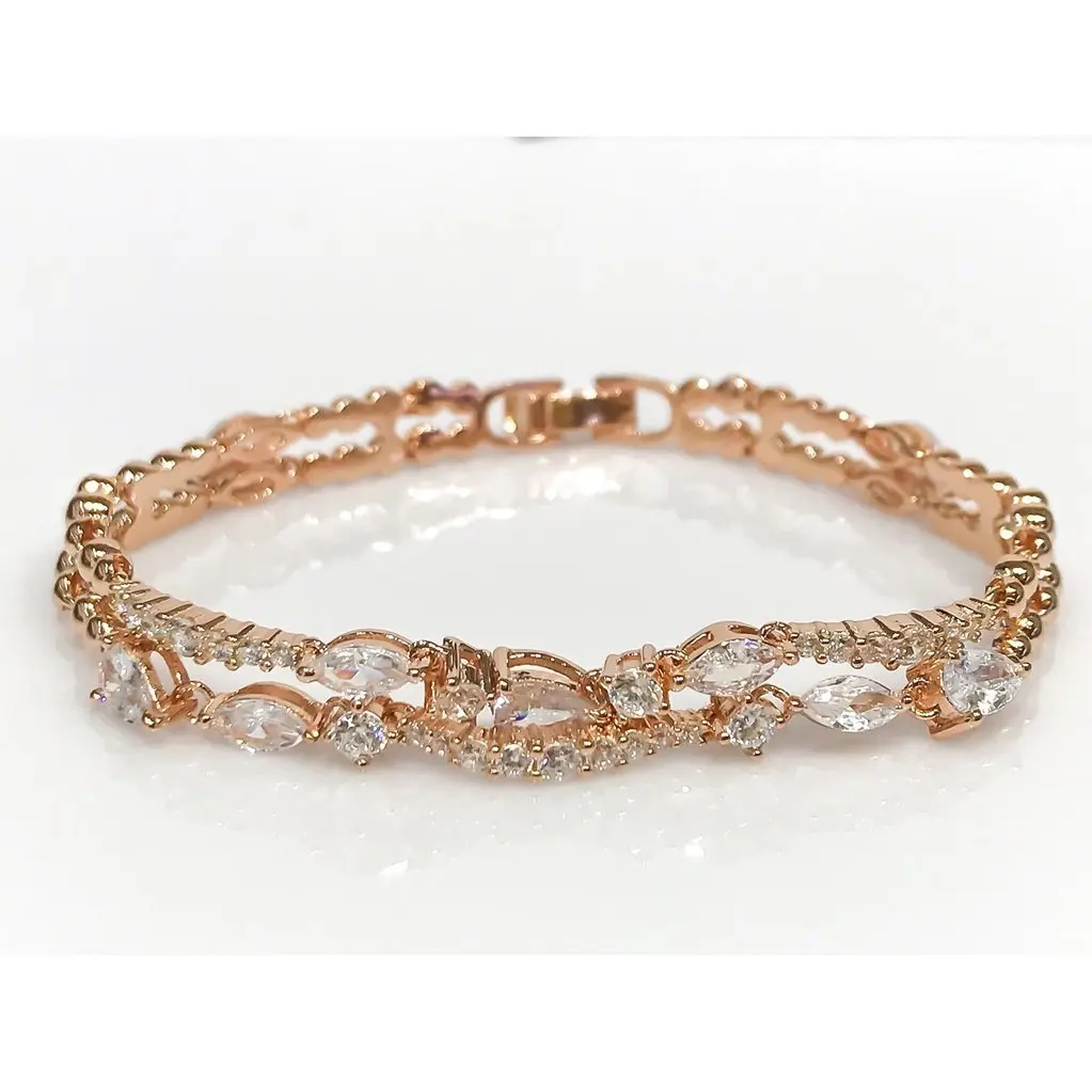

Marquise Watercourse Special Design Rosegold Silver Bracelet