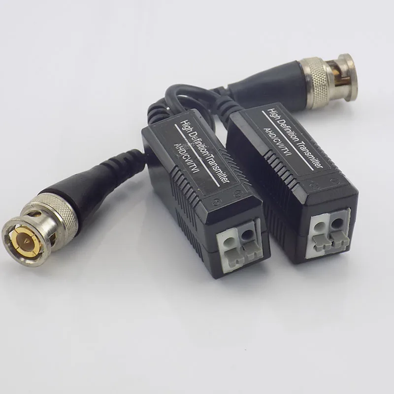 1pair BNC UTP Cat5/5e/6 Video Balun Transceiver Adapter Transmitter for HD 720P 1080P AHD CVI TVI CCTV Camera | Безопасность и