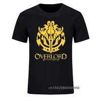 new graphic casual short sleeve cotton casual anime overlord logo men t shirts
