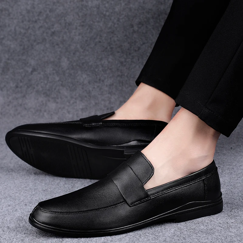 Мужская обувь из натуральной кожи повседневная Роскошная брендовая мужская на