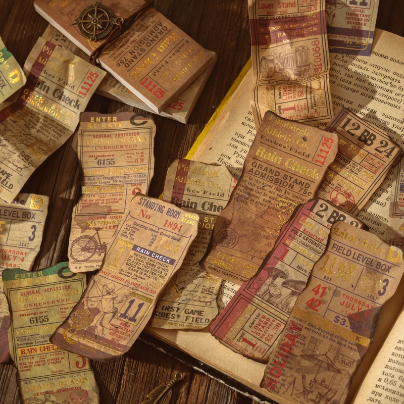 50 шт./компл. золотая бумага для билета нежелательный журнал планировщик