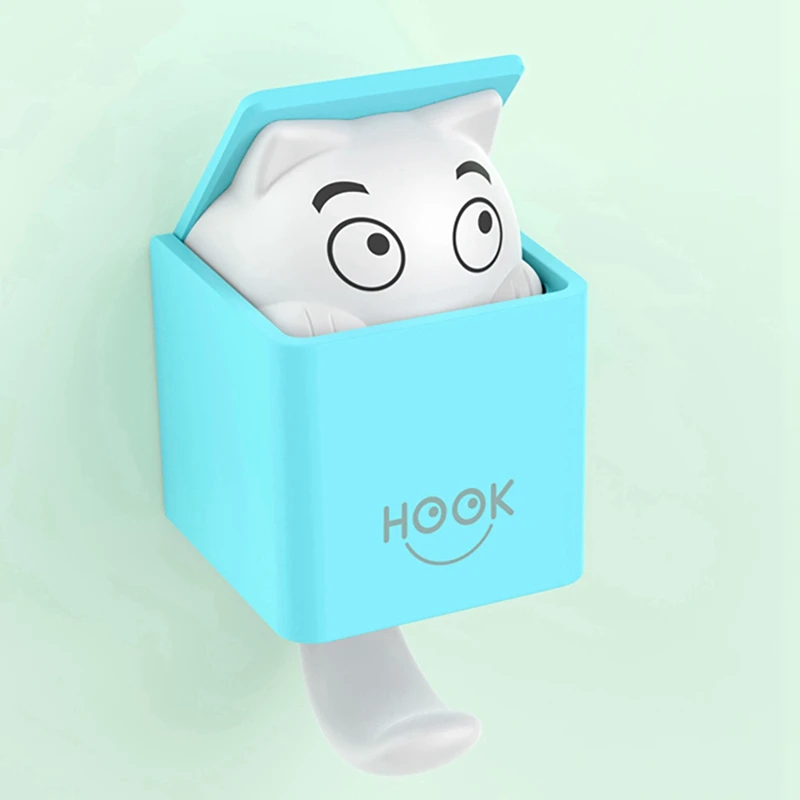 Декоративные крючки с изображением мультяшного кота настенное клейкое покрытие