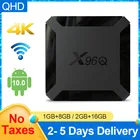 ТВ-приставка X96Q, Android 10,0, 2020, Allwinner H313, 4 ядра, 1 ГБ2 ГБ, DDR3, Full HD, 2,4 ГГц, Wi-Fi, QHD X96, 4K