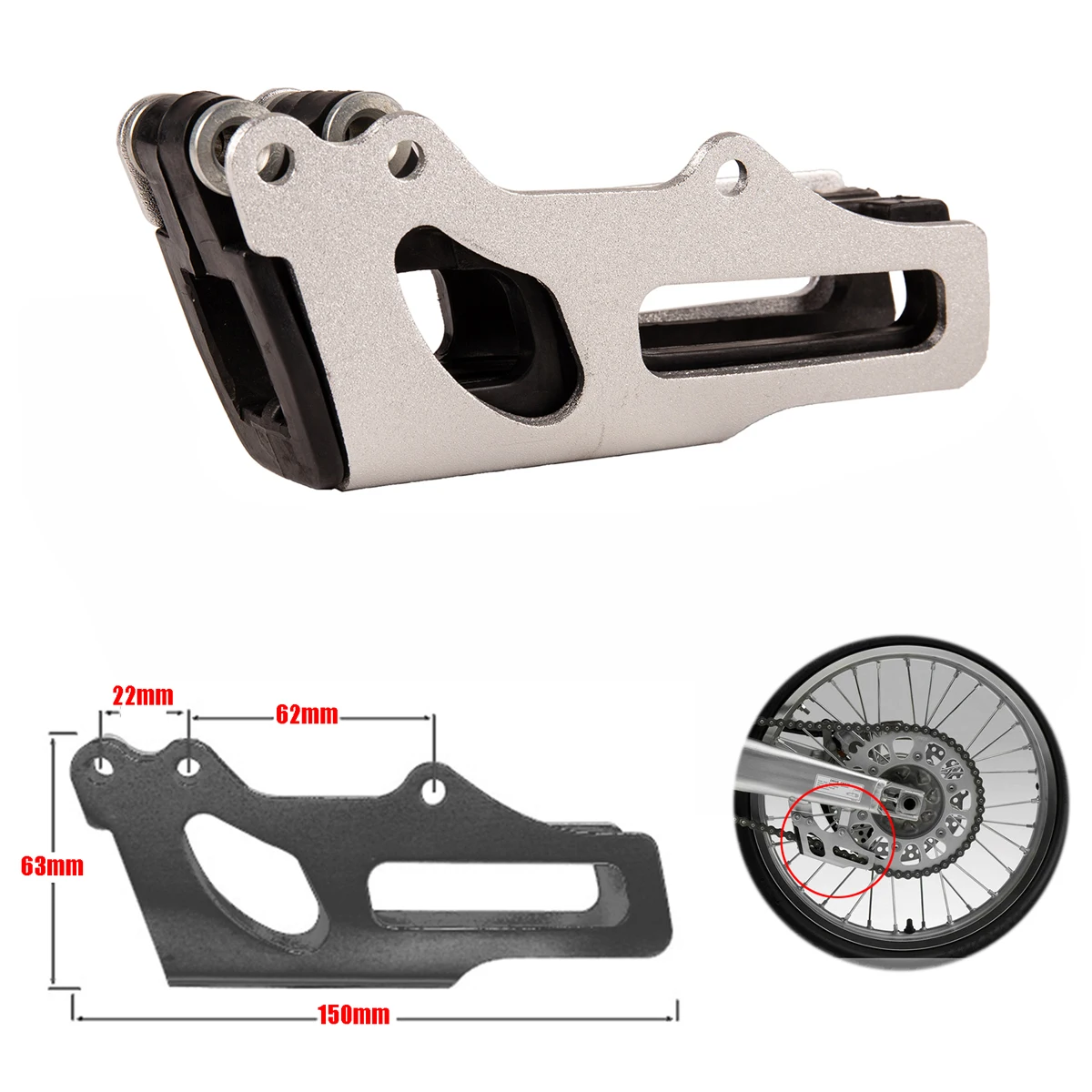 

Motorcycle Chain Guide Guard Aluminum Chain Guides And Inner Glue For HONDA CRF250R CRF250RX CRF250X CRF450L CRF450R CRF450X CRF