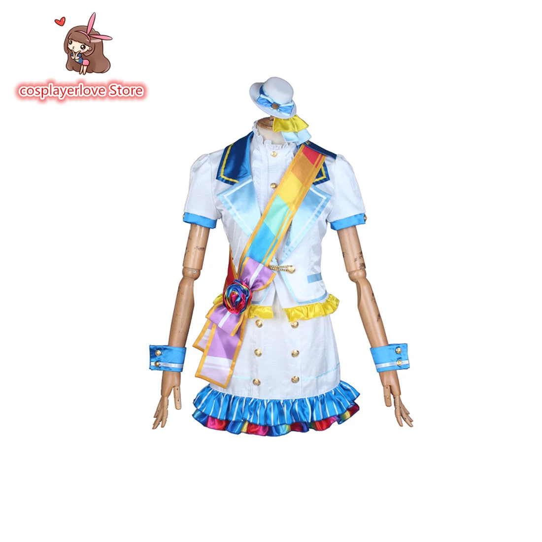 

Lovelive, радуга, роза, коное, каната, косплей-костюм, сделанный на заказ костюм, Хэллоуин, Рождественский Костюм