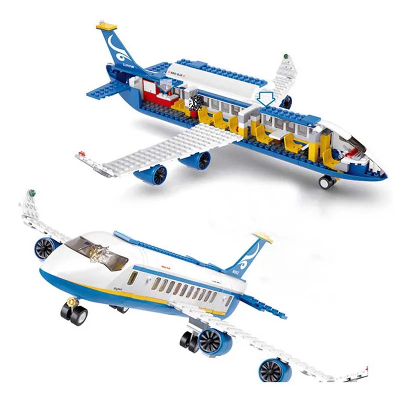 Авиационный городской самолет пассажирский аэропорт Строительный блок Набор 463