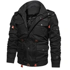 Мужская Флисовая Куртка с капюшоном, Повседневная теплая Толстая хлопковая куртка-бомбер, тактическая куртка 5XL для осени и зимы