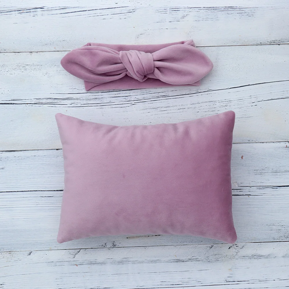 

Gift Pillow Cute Knot Bow Headband Baby Photo Prop Set Hand Washing DIY Accessories Photography Backdrop Velvet Newborn Posing