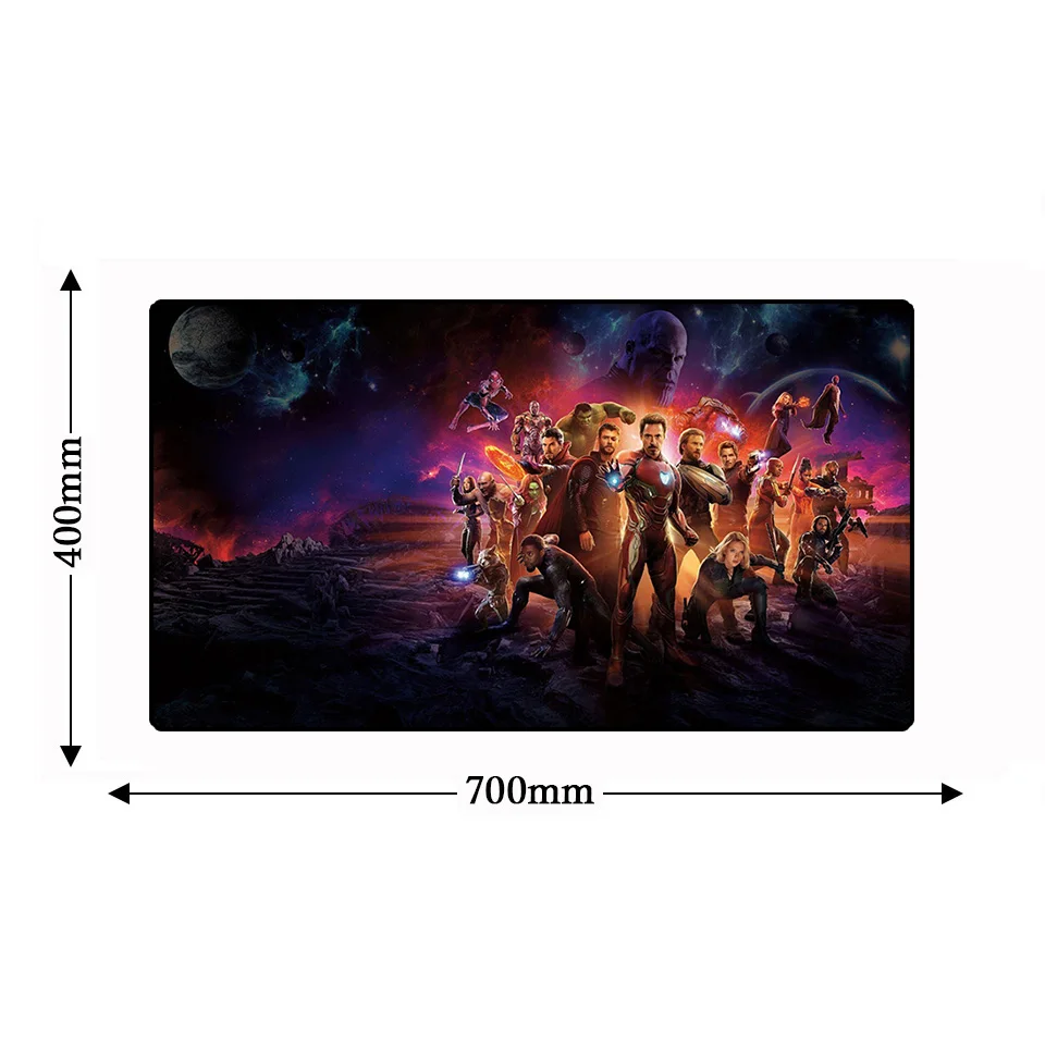 700*400 мм XL большой коврик для мыши игровой Avengerse Infinity War Grande клавиатура геймер