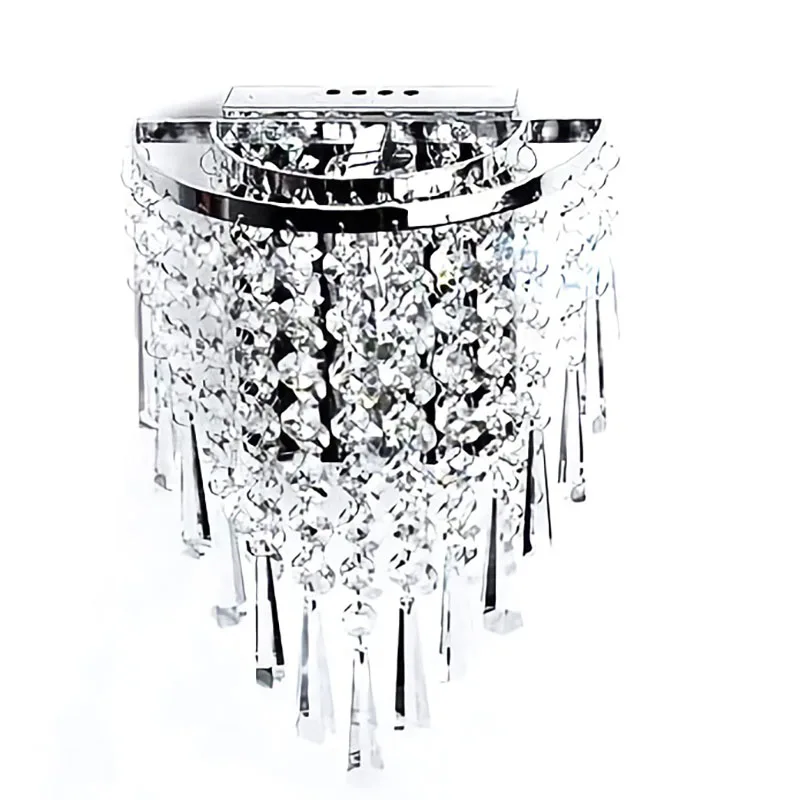 

Modern Crystal Wall Lamp Chrome Sconce Wall Light for Living Room Bathroom Home Indoor Lighting Decoration