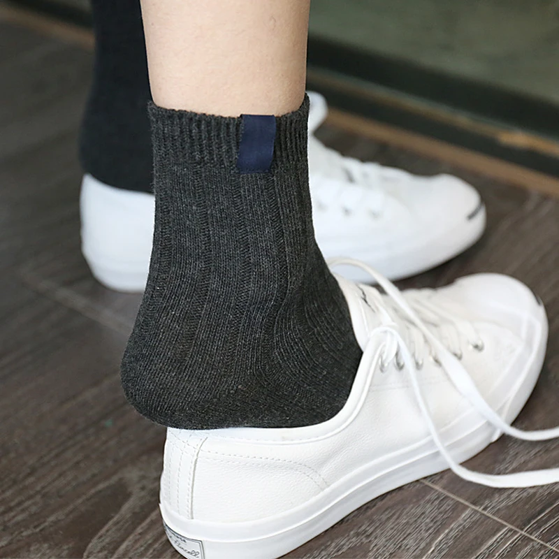 

2Pair/lot Warm Autumn Winter Ankle Socks Women Striped Short Socks for Woman Female High Quality Cotton Harajuku Socks