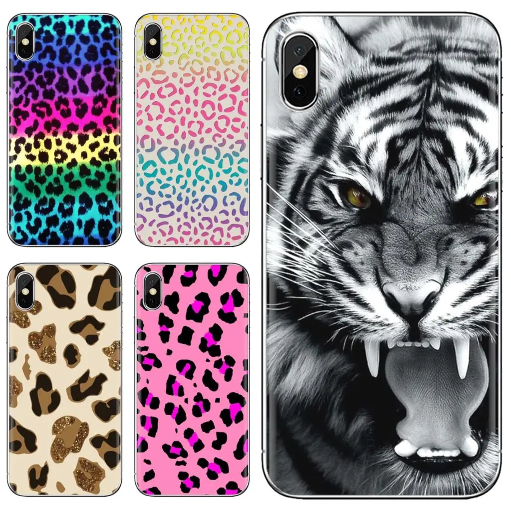 Мягкий чехол с тигром и разноцветным леопардовым принтом Пантеры для Samsung Galaxy A10