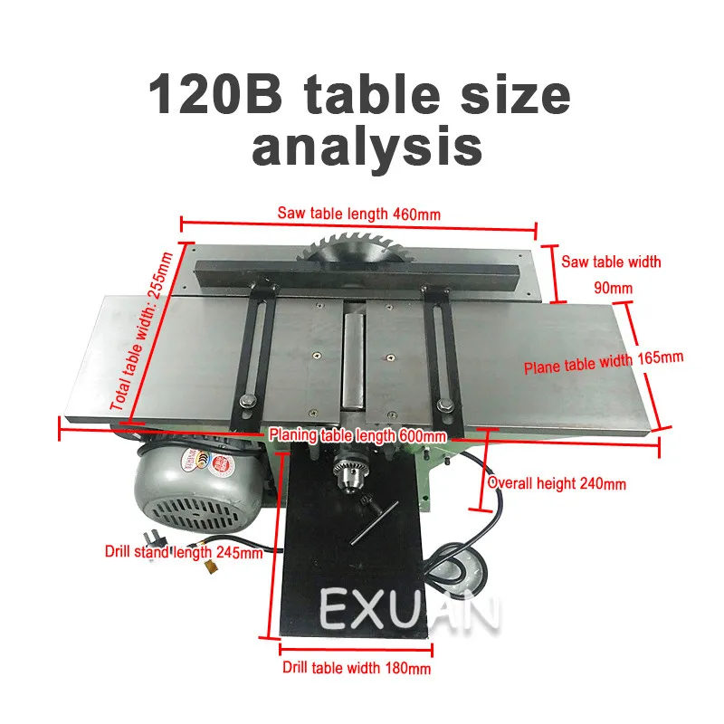 

Multifunctional desktop electric planer household electric planer woodworking desktop electric planer machine plane wood planer