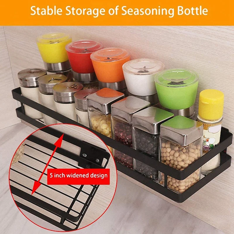 Металлическая стойка для специй настенная подвесная сезонных приправ держатель