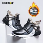 ONEMIX зимняя водонепроницаемая походная обувь, спортивная обувь без шнуровки, кроссовки для треккинга, горные ботинки, Нескользящие кроссовки для ходьбы
