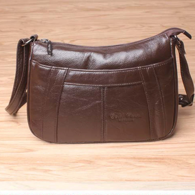 Сумка-мессенджер женская из натуральной кожи повседневный саквояж на плечо для