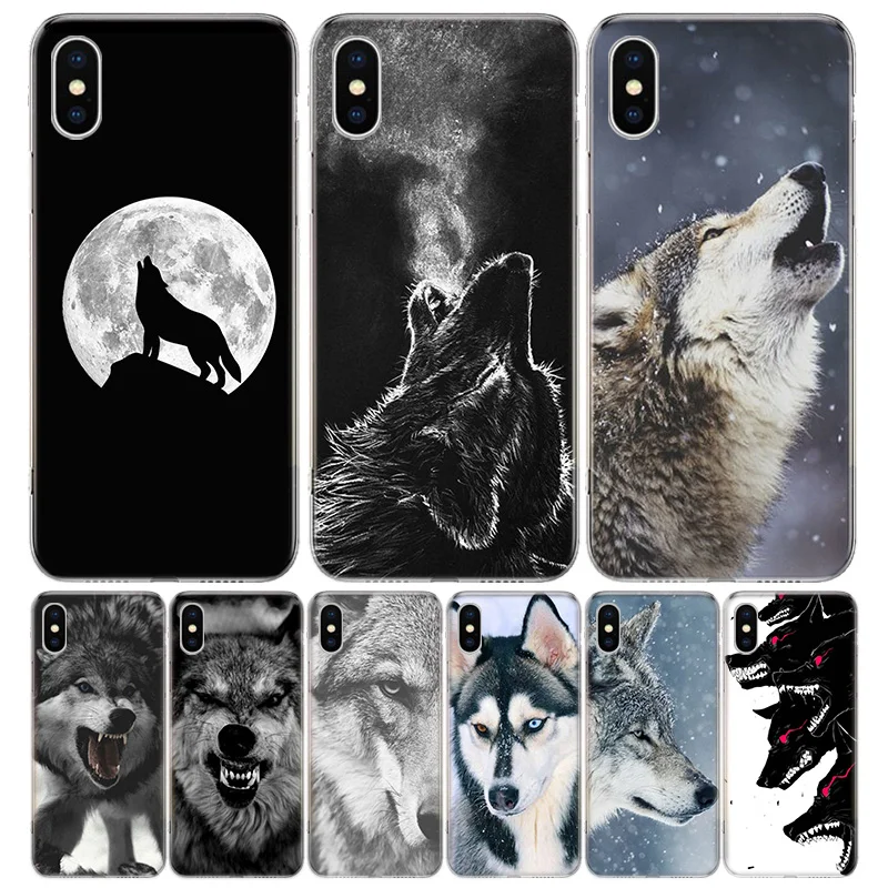 

The Wolf Fierce Phone Case For iPhone 13 12 11 Pro Max 6 X 8 6S 7 Plus XS XR Mini 5S SE 7P 6P Pattern Cover Coque