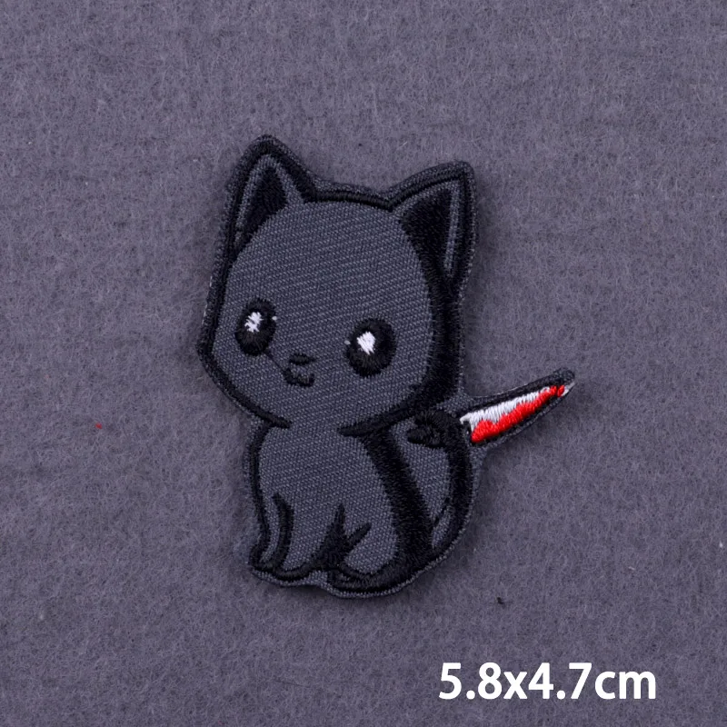 Hippie Animal Applique Embroidered Patches For Clothing Thermoadhesive Cat Rabbit Iron On Kids Clothes DIY | Дом и сад