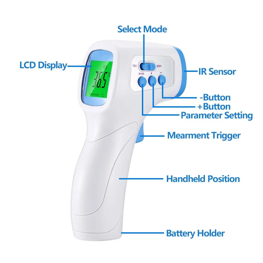 

Baby Forehead Non-Contact Temperature Sensor Gun Meter Digital LED Infrared Electric Clinical Thermometer Children Adult