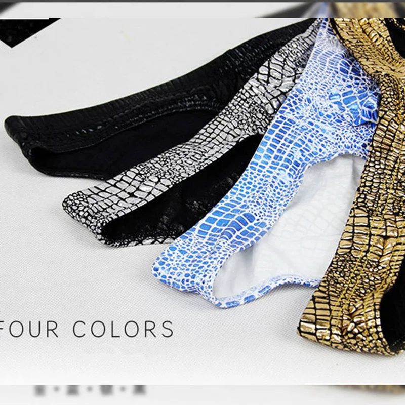 2020 мужские сексуальные яркие змеиная кожа дикие с низкой талией для мужчин гей