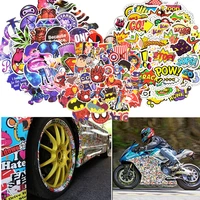 50pcs waterproof vinyl bike stickers scooter decor car motorcycle bicycle skateboard laptop luggage neon light stickers decals