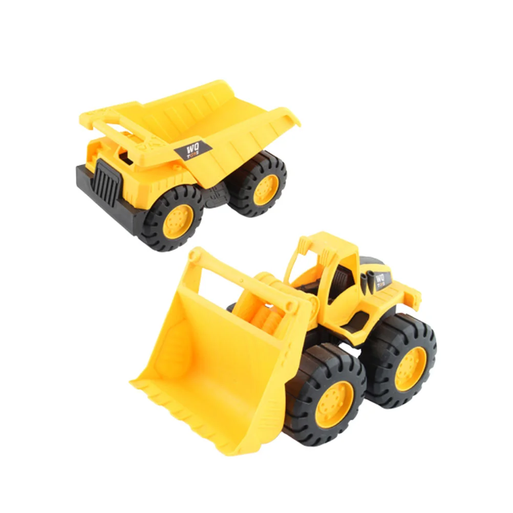 

2pcs Simulation Shop Truck Models Pushdozer Truck Toys Creative Beach Birthday Gift for Kids Children