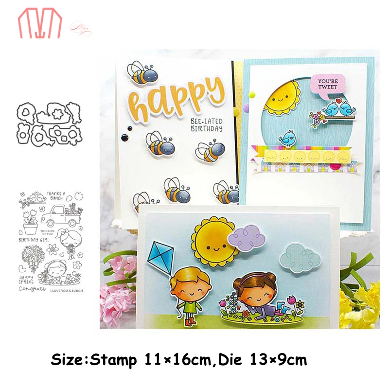 Маи милая девушка металлические Вырубные штампы трафареты Cear штамп для DIY