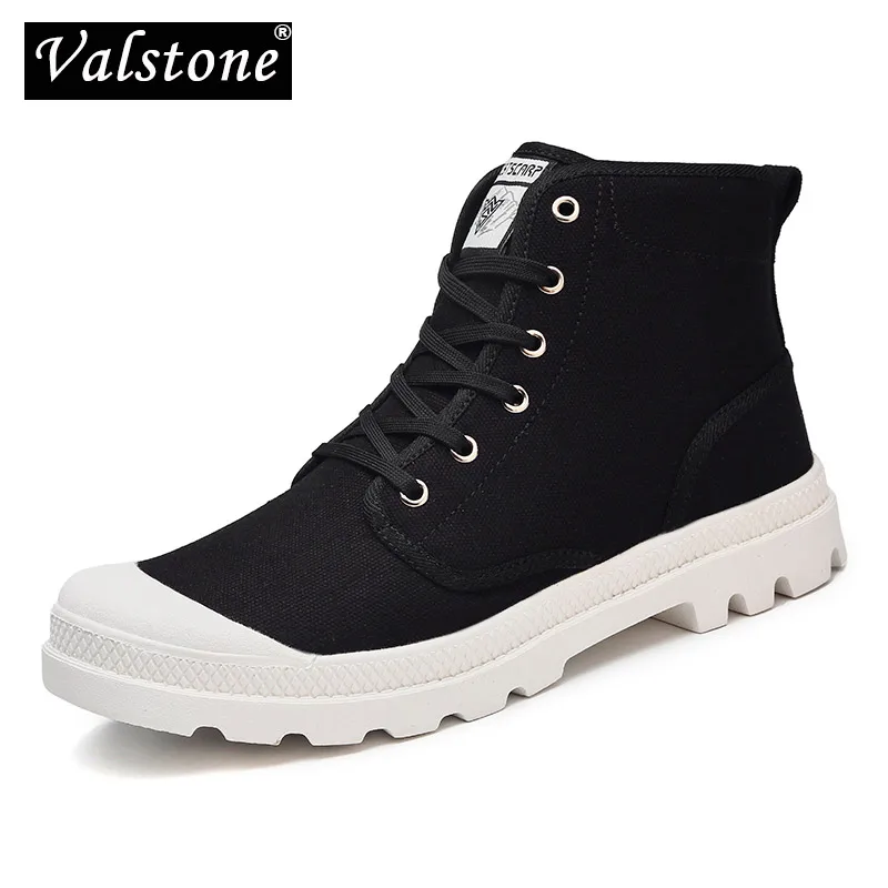 Valstone горячая распродажа мужские Холщовые сапоги Модные ботильоны Женские