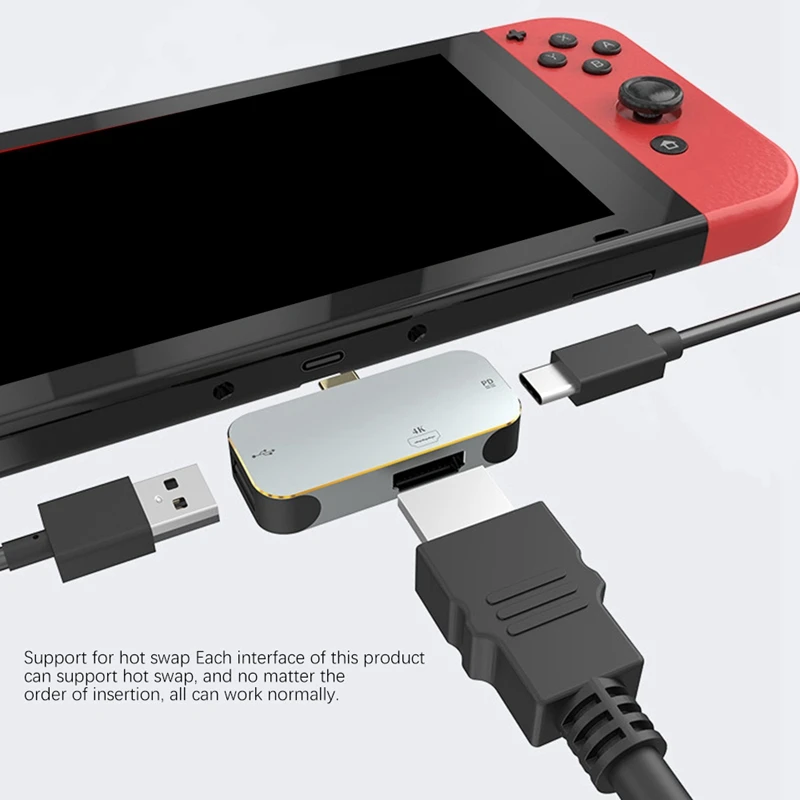 Новинка для Nintendo Switch Hd видеоконвертер USB 1080 в HDMI совместимый портативный
