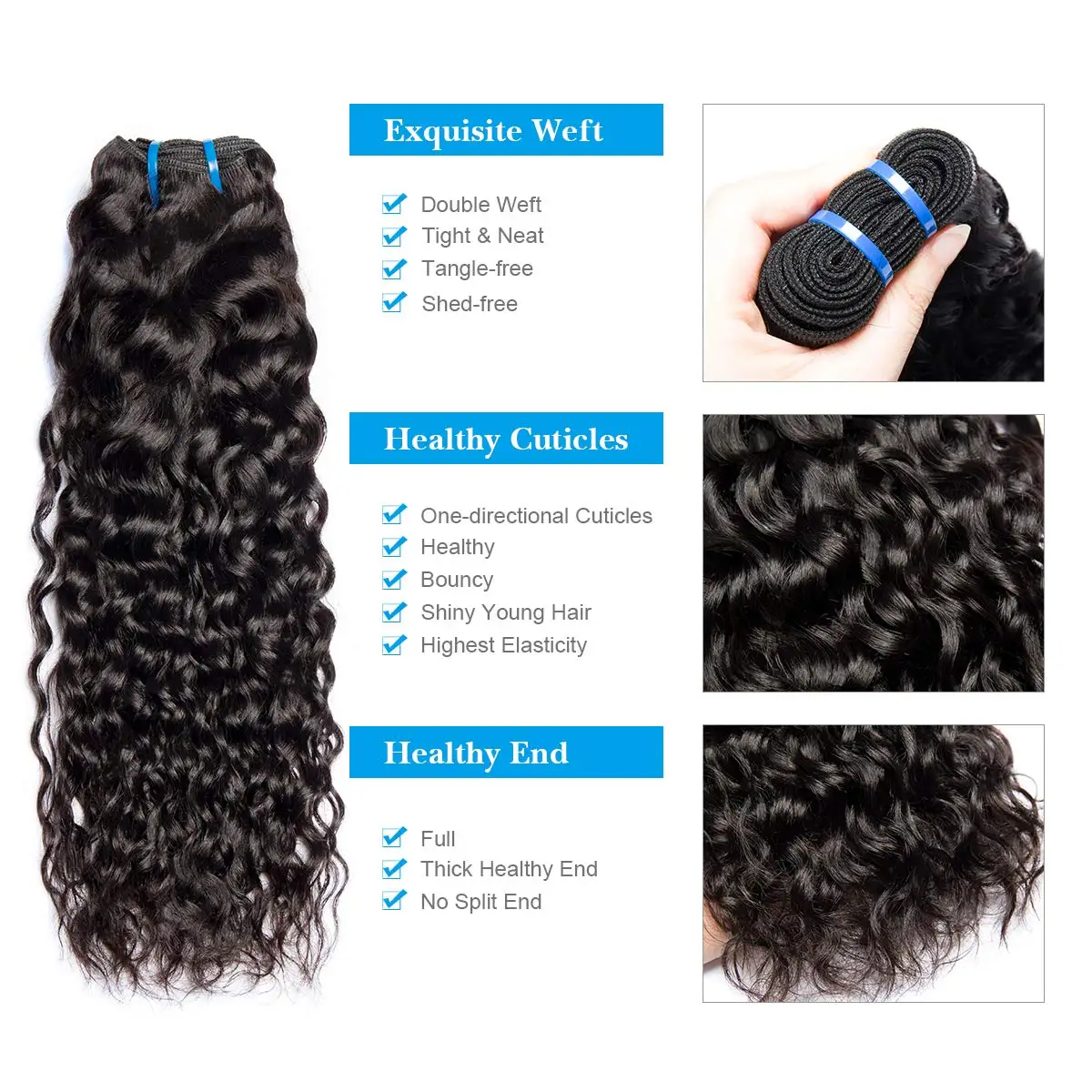 Frontal com Pacotes de Onda de Água Pacotes com Frontal Orelha a Orelha Macio e Grosso Laço Arrancado Linha Fina Malaio Tecer 13x4 hd Pré 5 Online shopping