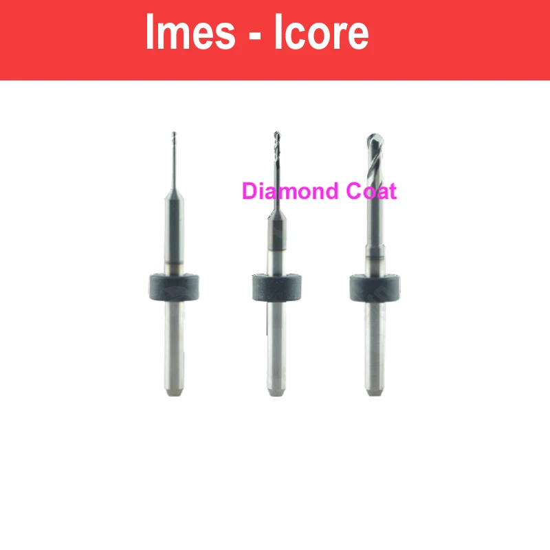 

Dental Lab CAD CAM End Mills Imes-Icore 240/250 With Diamond Coat Shank 3MM For Zirconia Cutting Edge Diamter 0.6mm1.0mm2.5mm