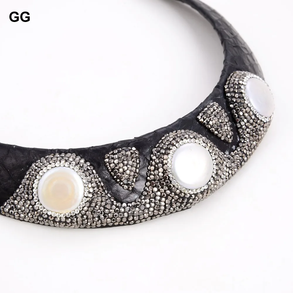 Ожерелье из белого жемчуга Keshi|choker necklace|leather choker necklaceleather |